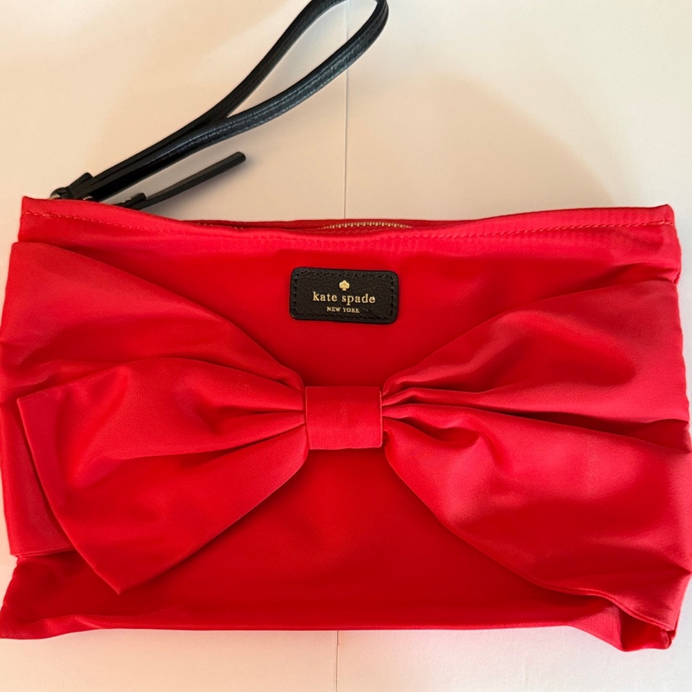 Kate Spade Vibrant Red Bow Wristlet